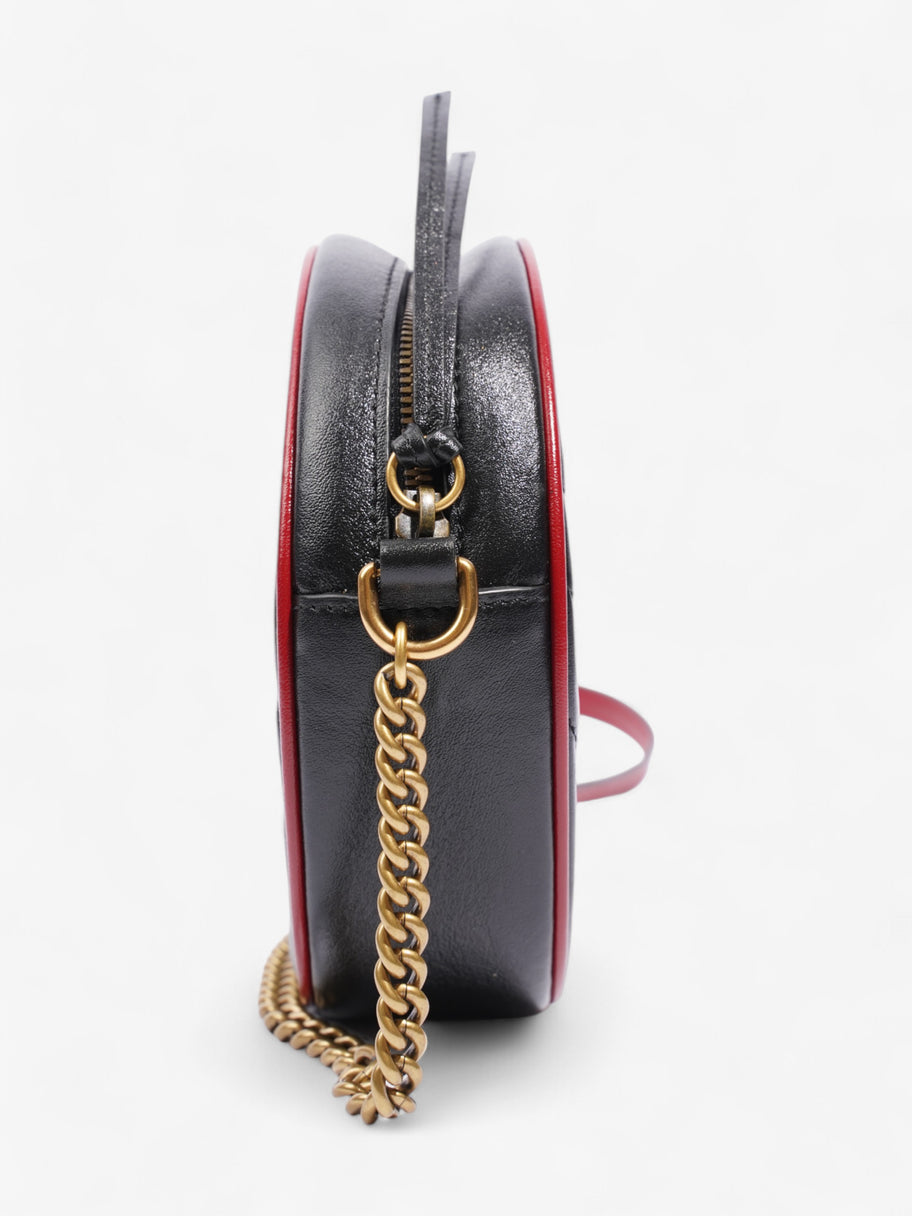 Gucci GG Marmont Round Black / Red Matelasse Leather Image 5