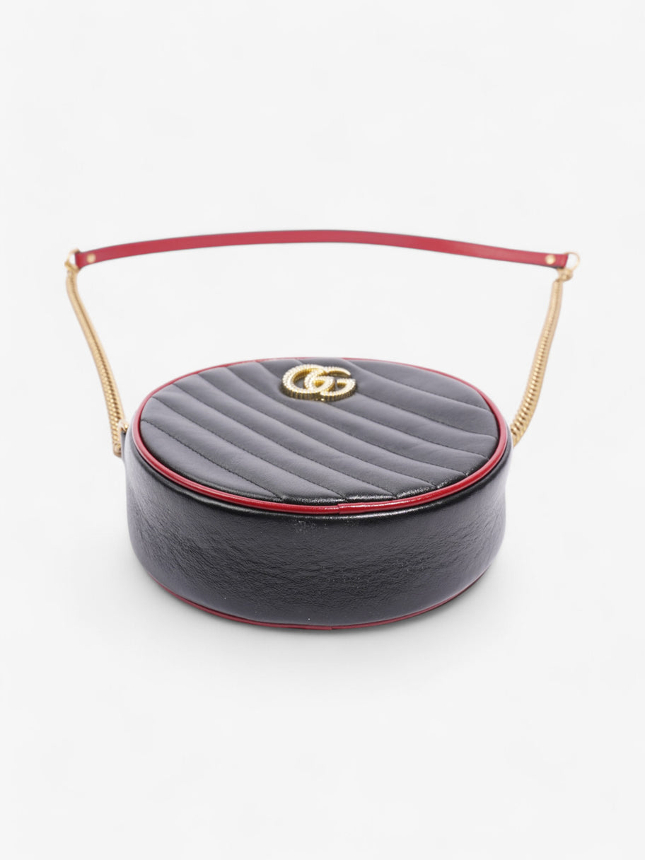 Gucci GG Marmont Round Black / Red Matelasse Leather Image 6