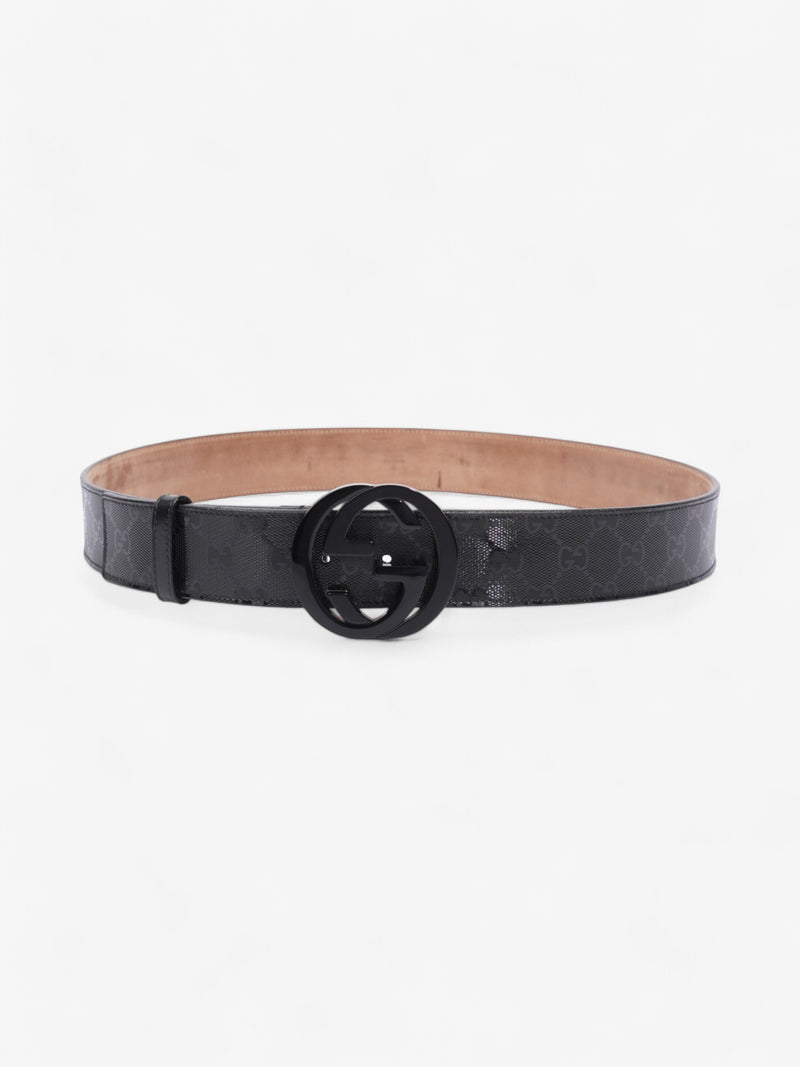  Gucci Interlocking G Belt Black Canvas 95cm / 38