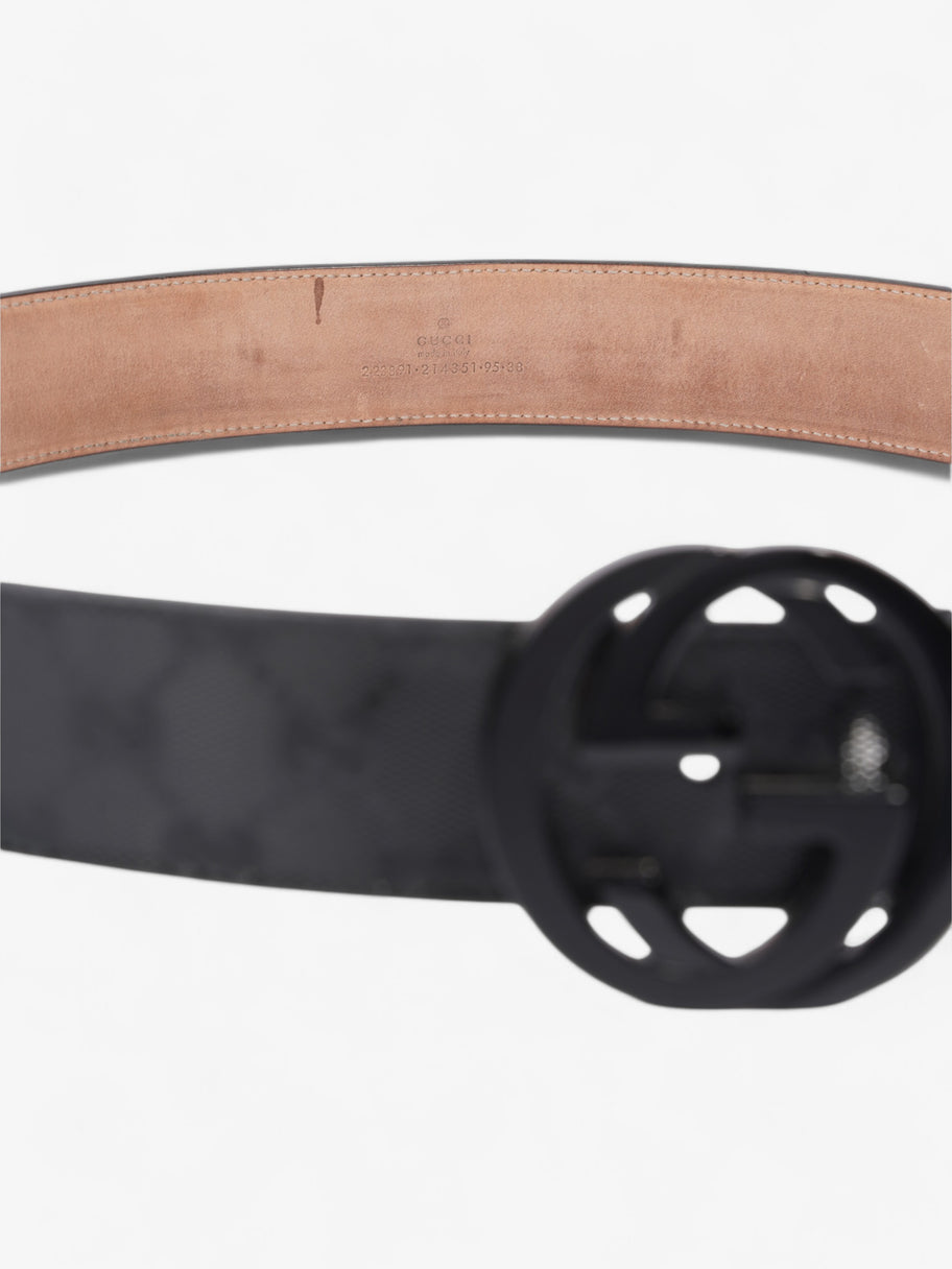 Gucci Interlocking G Belt Black Canvas 95cm / 38