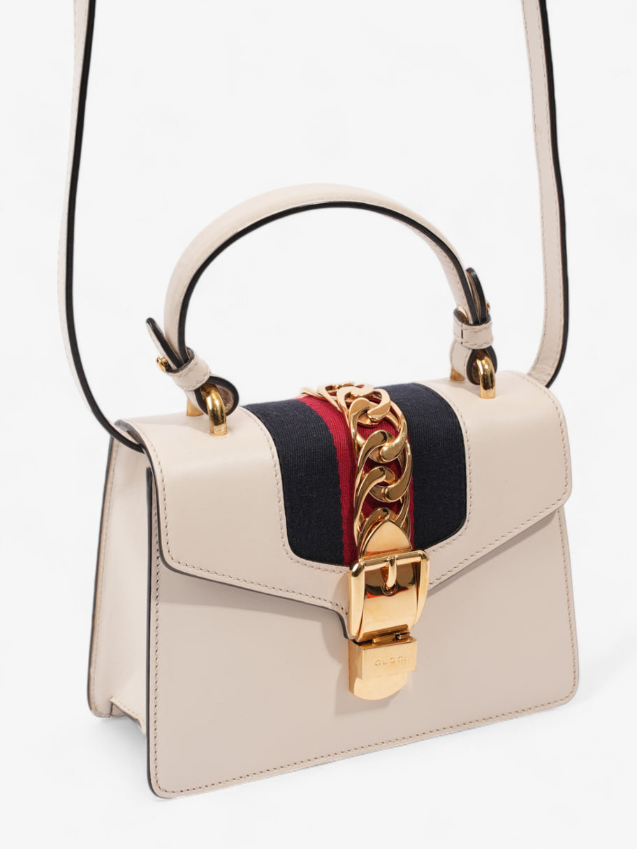 Gucci Sylvie White / Blue / Red Leather Mini Image 7