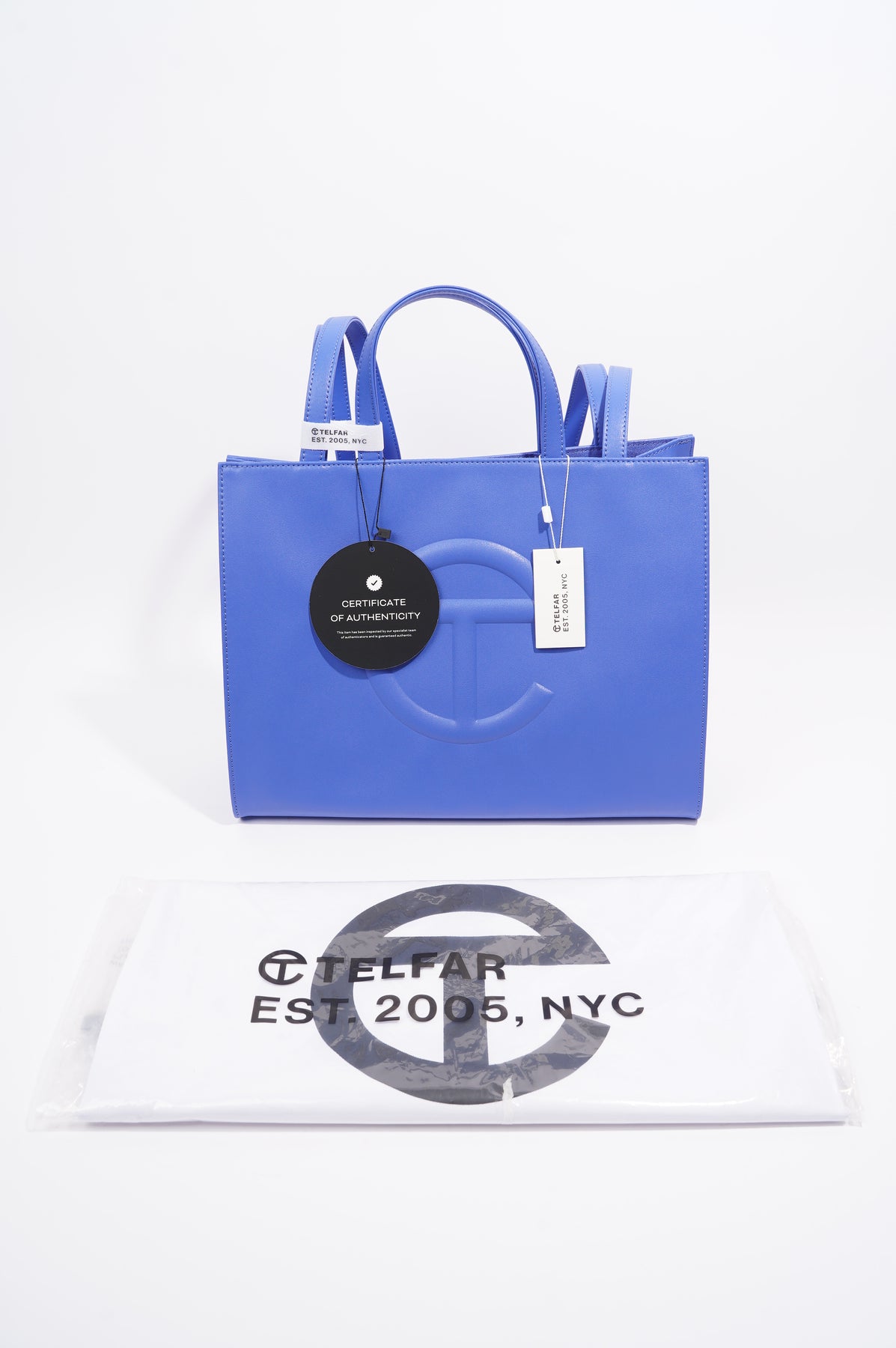 Telfar Womens Shopping Bag Blue Large – Luxe Collective