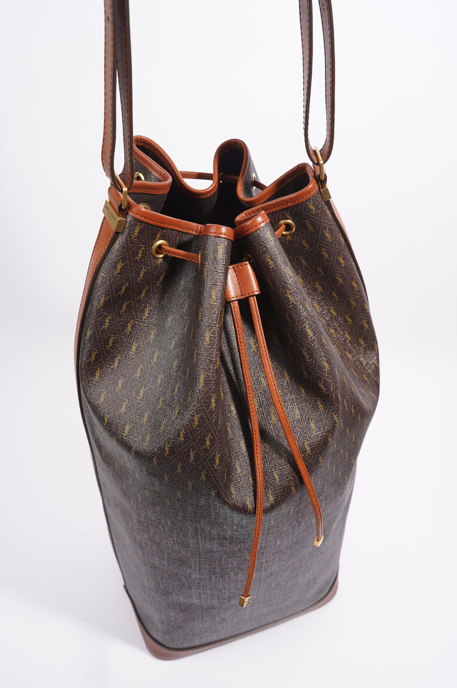 Saint Laurent Le Long Bucket Bag Monogram Canvas Image 8