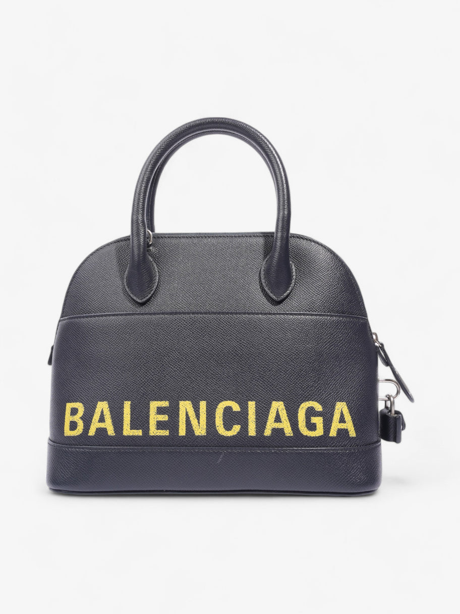 Balenciaga Ville top handle bag Navy Blue / Yellow Leather Small Image 4