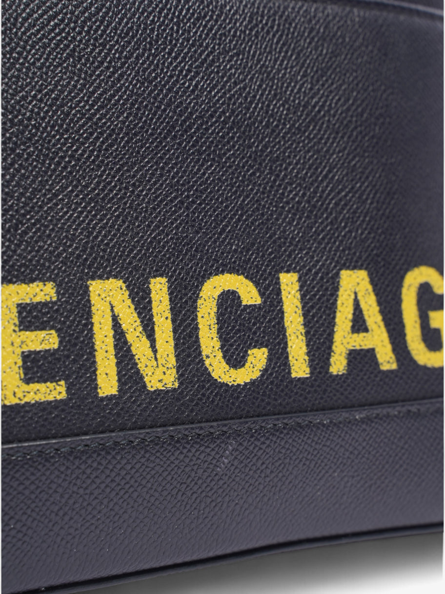 Balenciaga Ville top handle bag Navy Blue / Yellow Leather Small Image 8