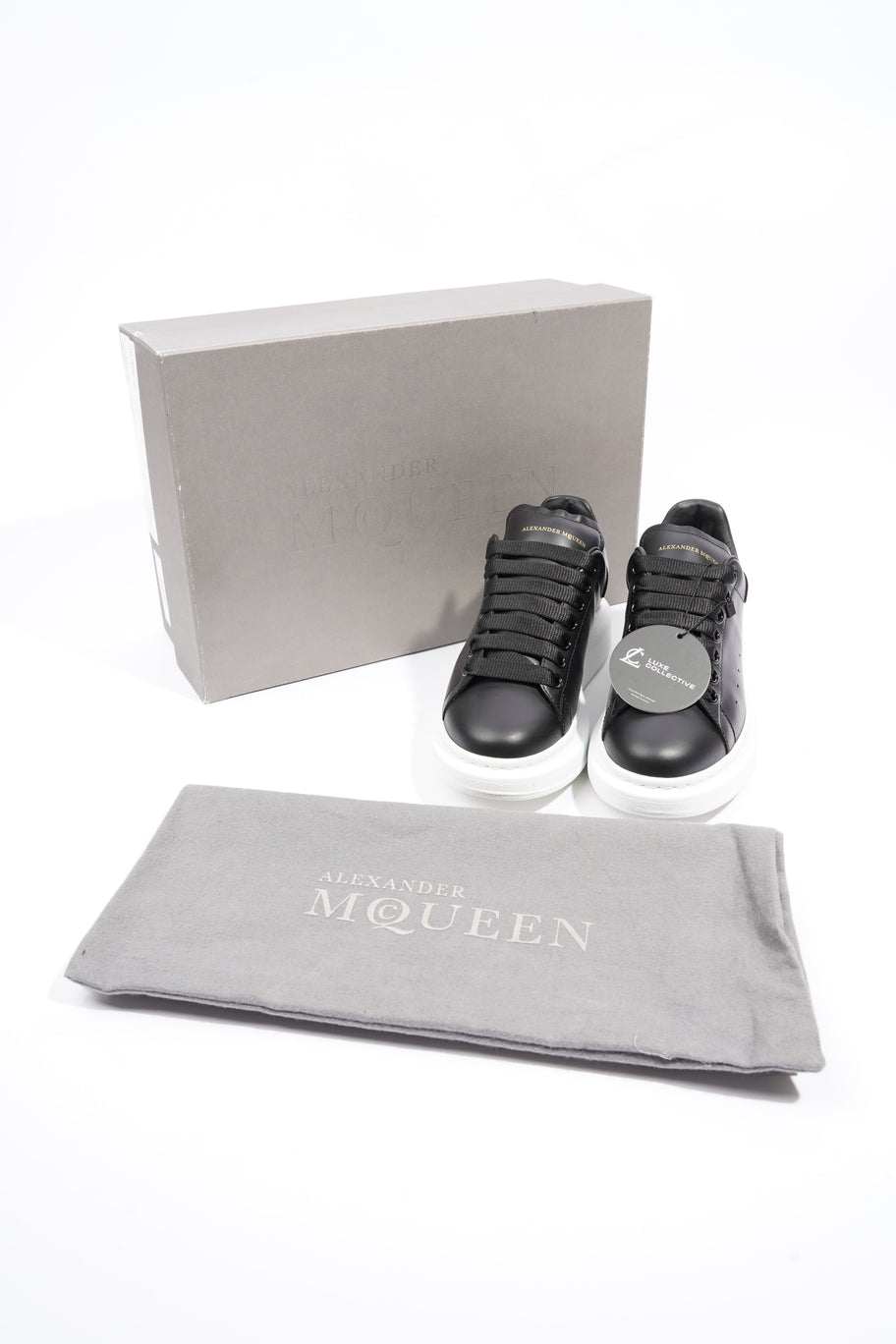 Alexander McQueen Oversized Sneakers Black Leather EU 38 UK 5 Image 10