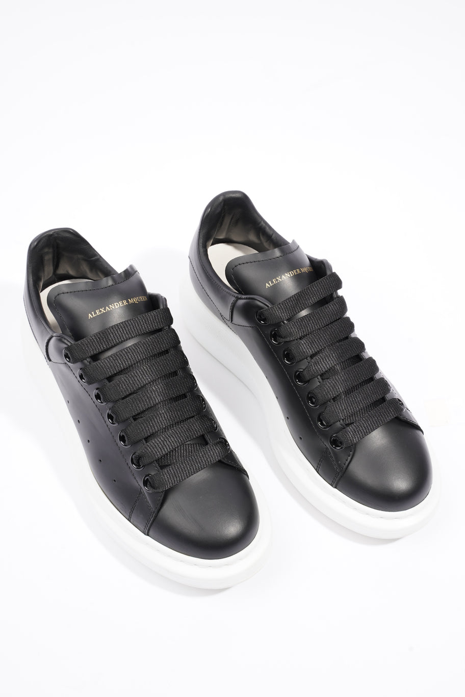 Alexander McQueen Oversized Sneakers Black Leather EU 38 UK 5 Image 8