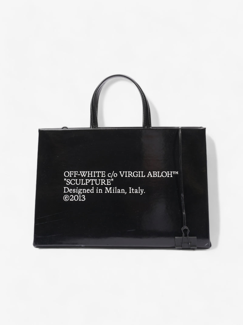  Off White Box Bag Black Patent Leather Medium