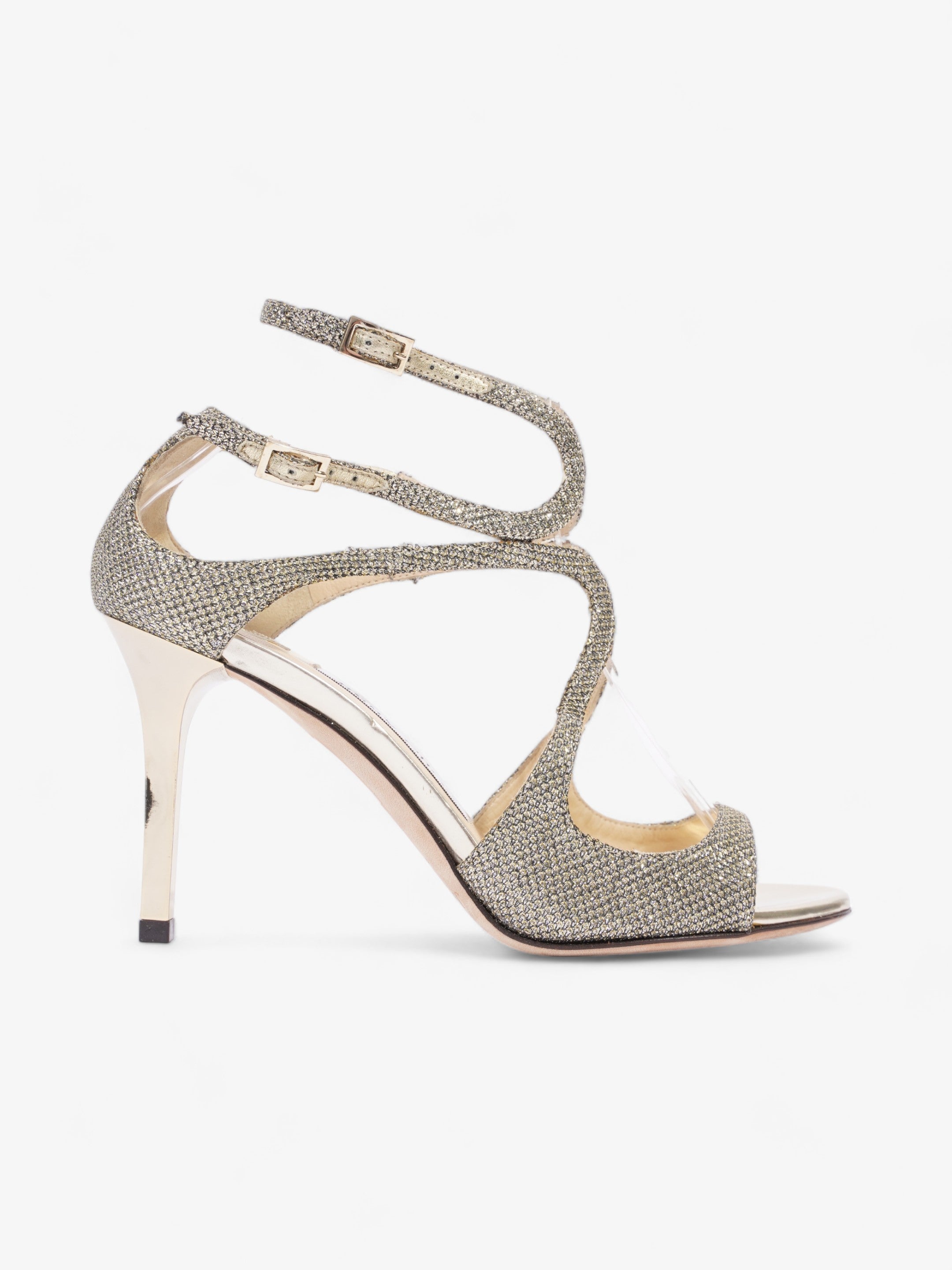 Jimmy Choo shoes 381/2 gold 2024