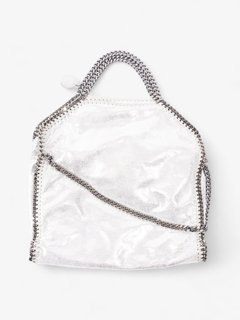  Stella McCartney Falabella Tote Silver Faux Leather Small