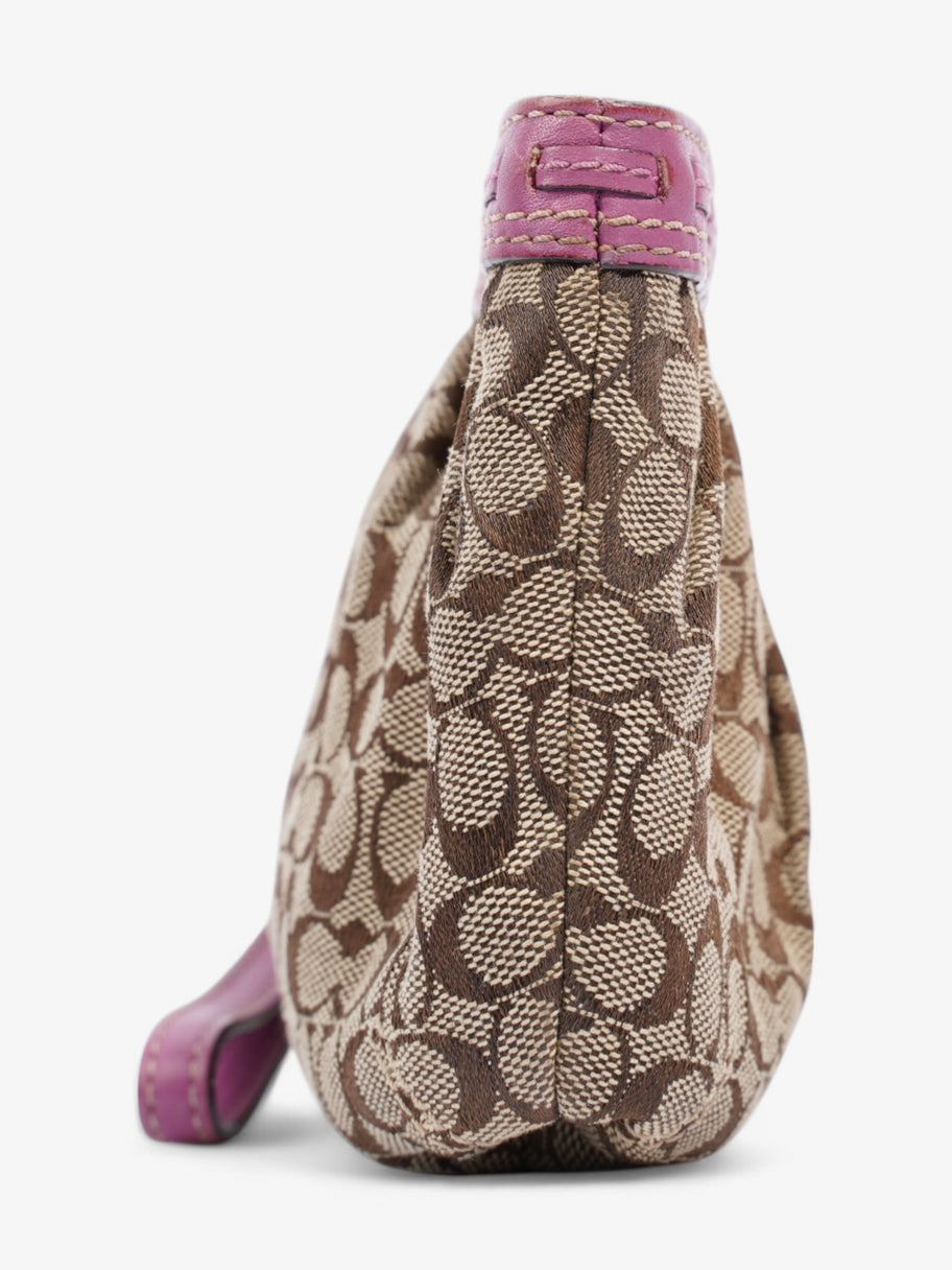 Coach Monogram Wristlet Brown / Orchid Canvas Image 3