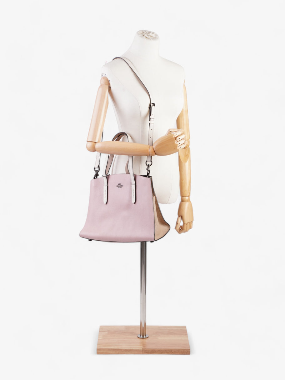 Coach Charlie Carryall Bag Ice Pink / White / Beige Leather Image 2