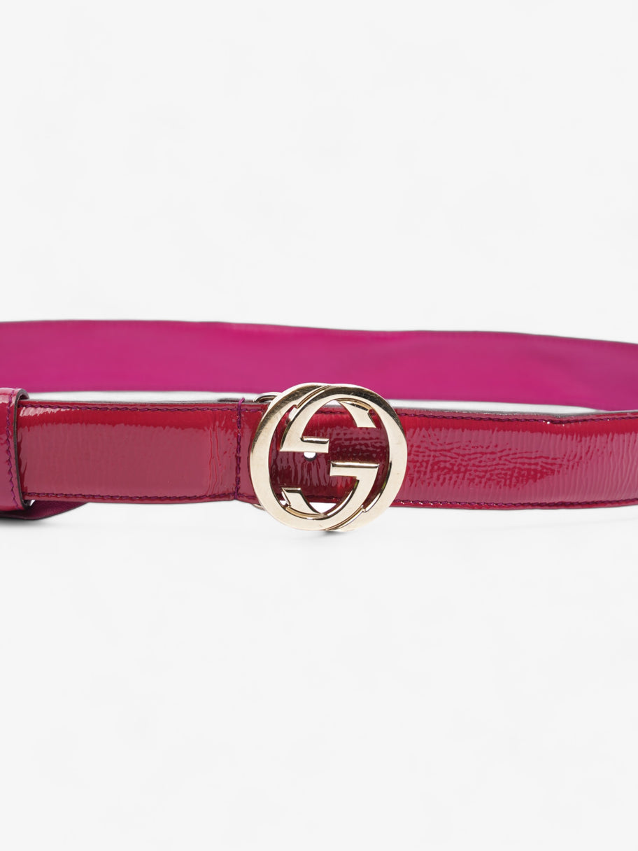 Gucci Interlocking G Belt Pink Patent Leather 95cm 38mm Image 2