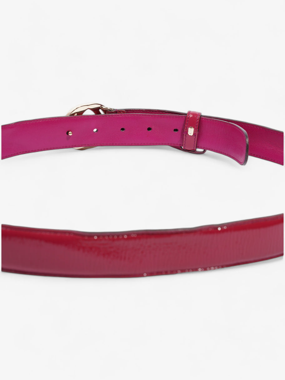 Gucci Interlocking G Belt Pink Patent Leather 95cm 38mm Image 5