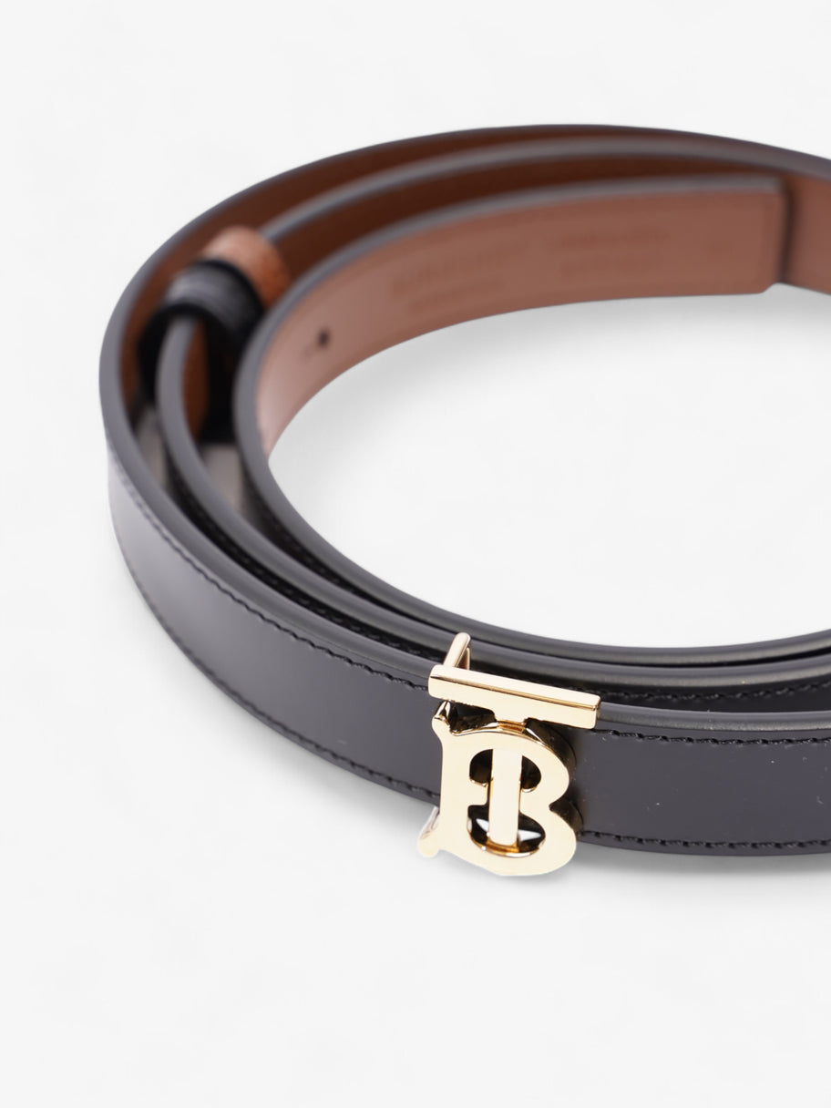 Burberry TB Reversible Belt Black / Brown / Gold Leather Medium - 123cm Image 5