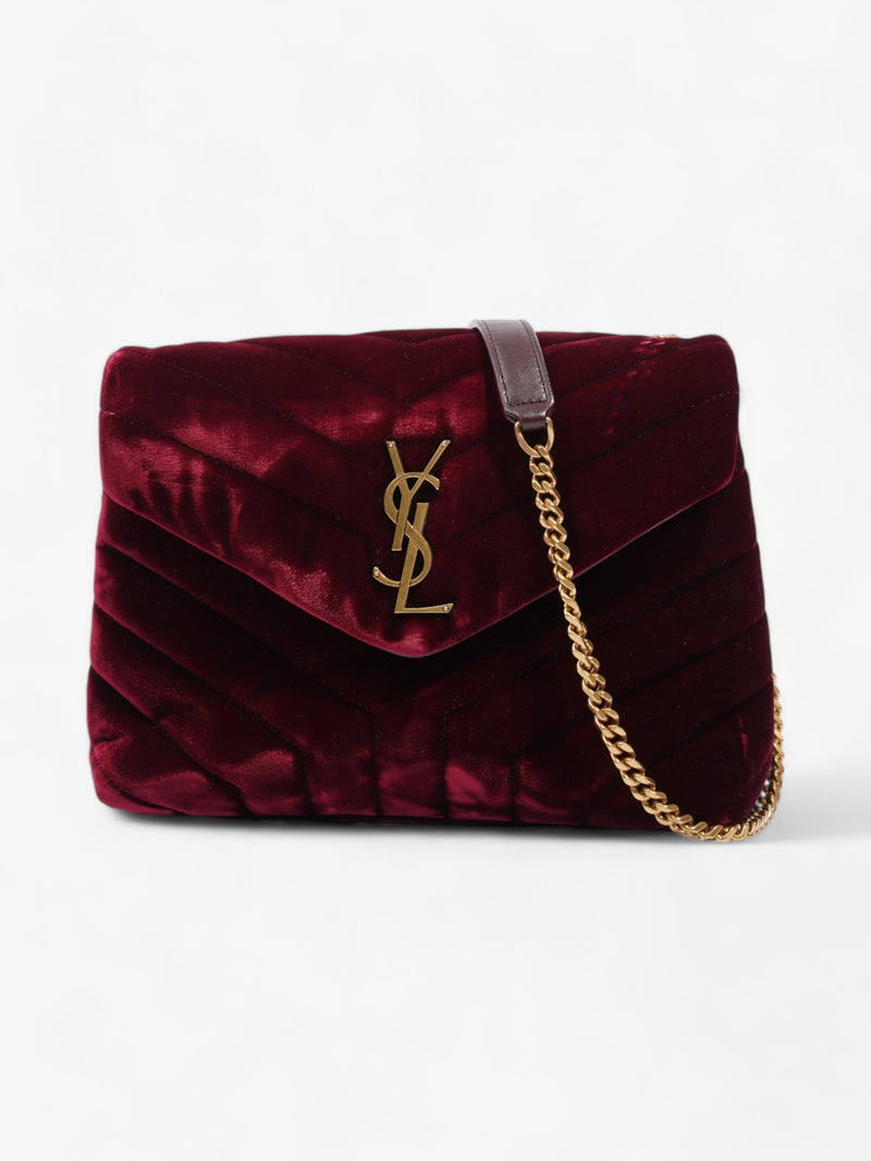  Saint Laurent Lou Lou Burgundy Velvet Small