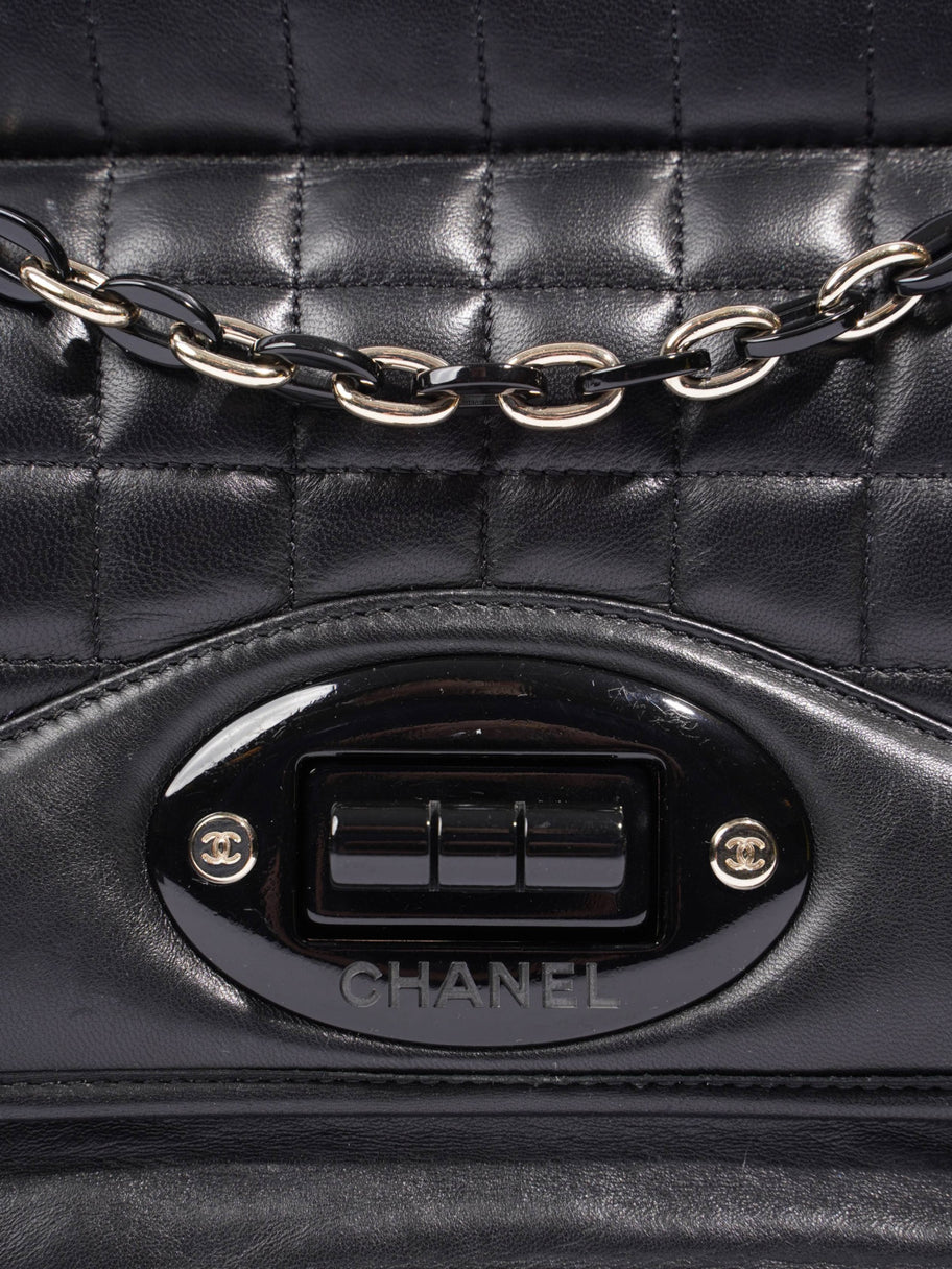 Chanel Chain Flap Black Leather Image 3