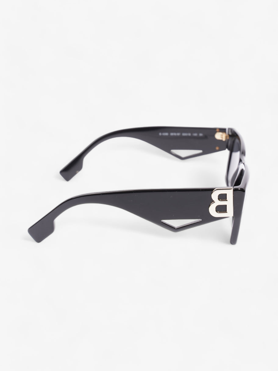 Burberry Rectangle-Frame Sunglasses Black Acetate 140mm Image 4