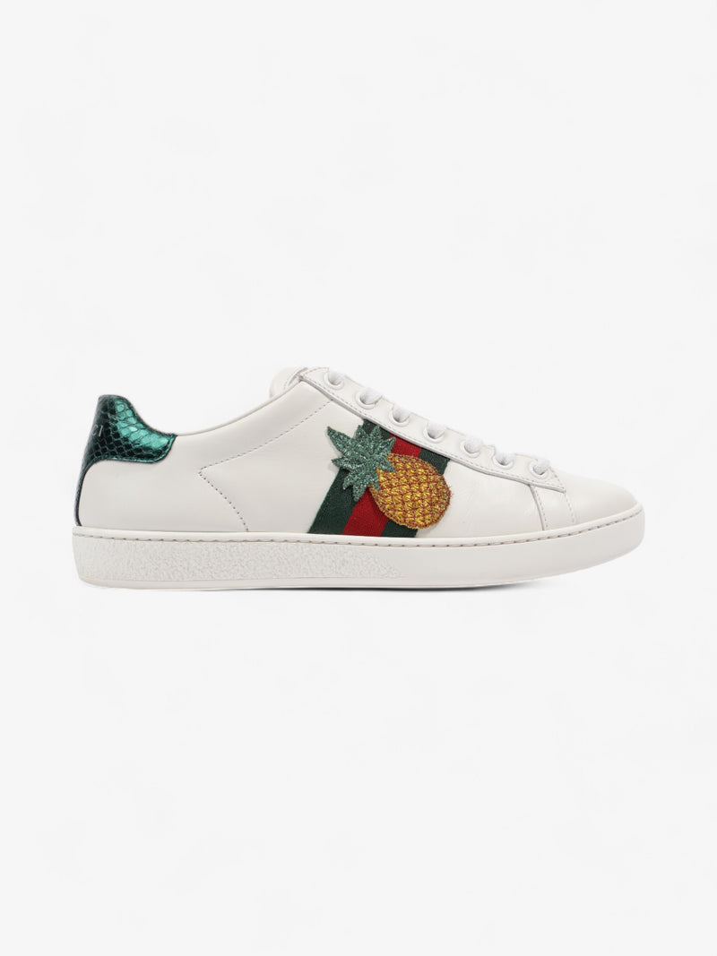  Gucci Ace Embroidered Sneakers White / Red / Green Leather EU 35.5 UK 2.5