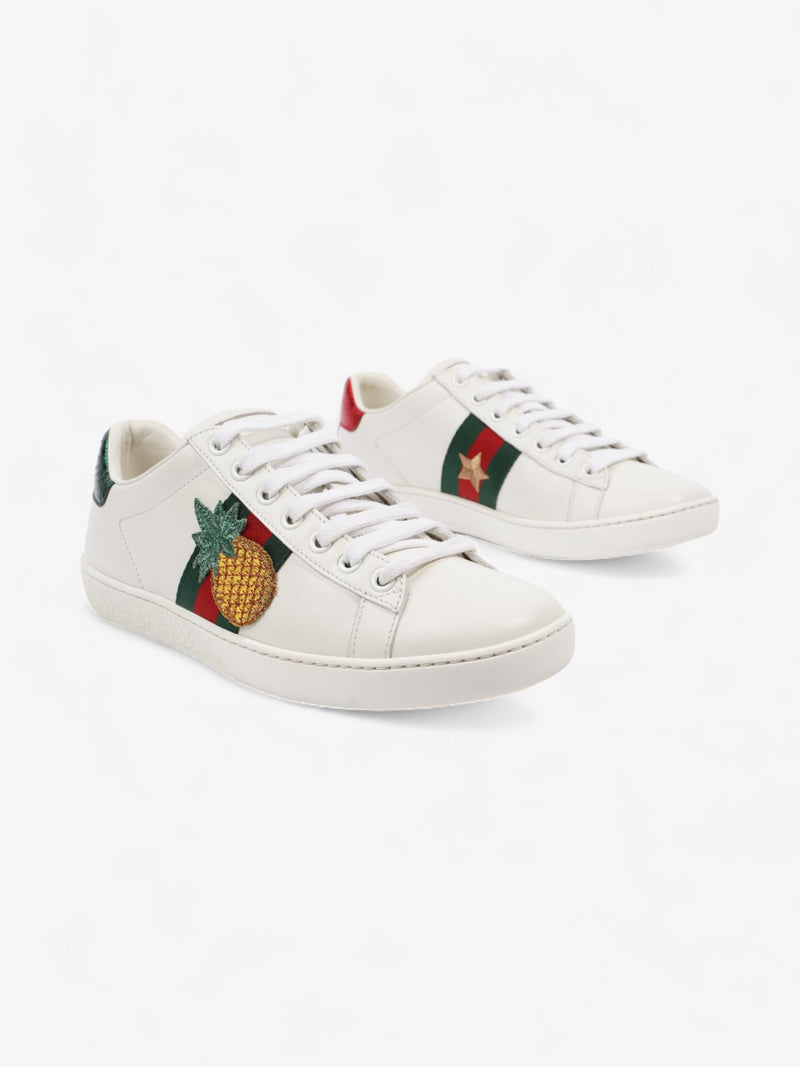  Gucci Ace Embroidered Sneakers White / Red / Green Leather EU 35.5 UK 2.5