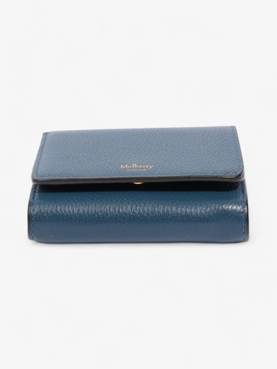 Mulberry Trifold Wallet Blue Grained Leather Image 5