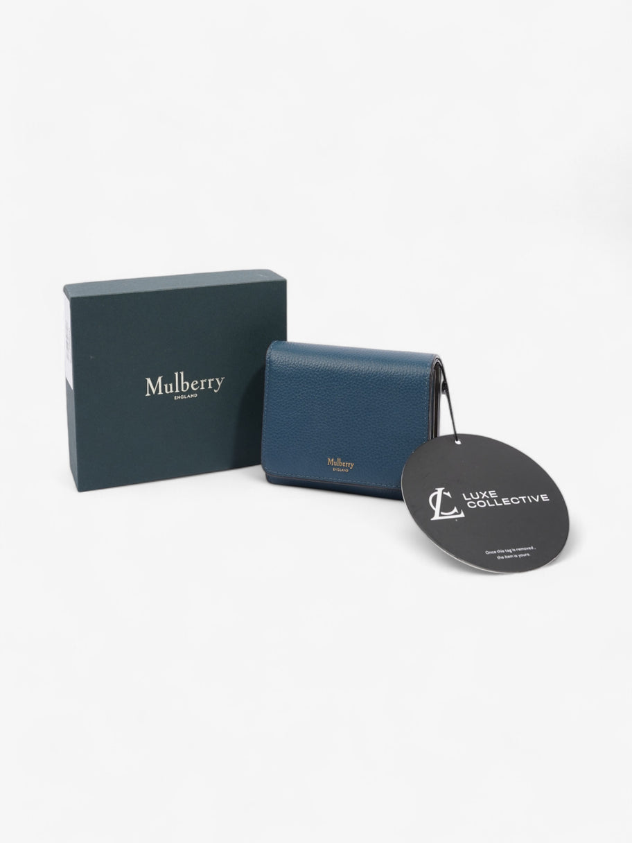 Mulberry Trifold Wallet Blue Grained Leather Image 8