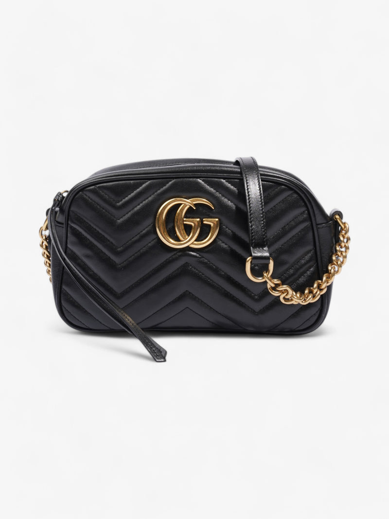  Gucci GG Marmont Black Matelasse Leather Small