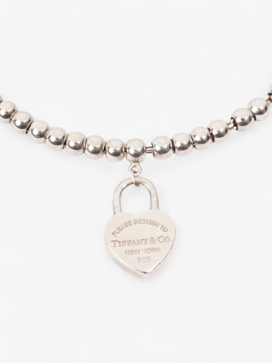 Tiffany and Co Return to Tiffany Heart Padlock Bead Bracelet Silver Silver Sterling Image 2