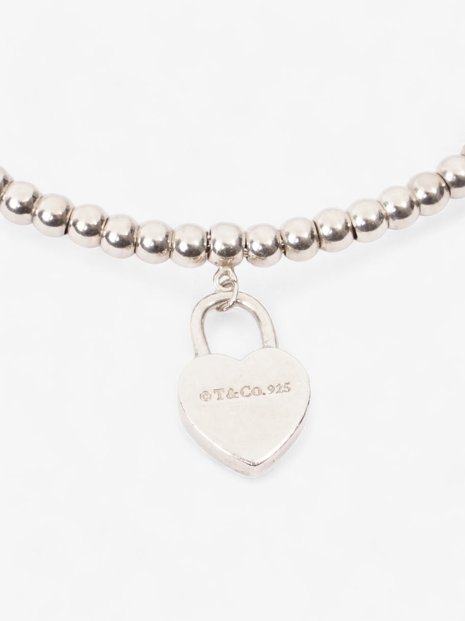 Tiffany and Co Return to Tiffany Heart Padlock Bead Bracelet Silver Silver Sterling Image 3