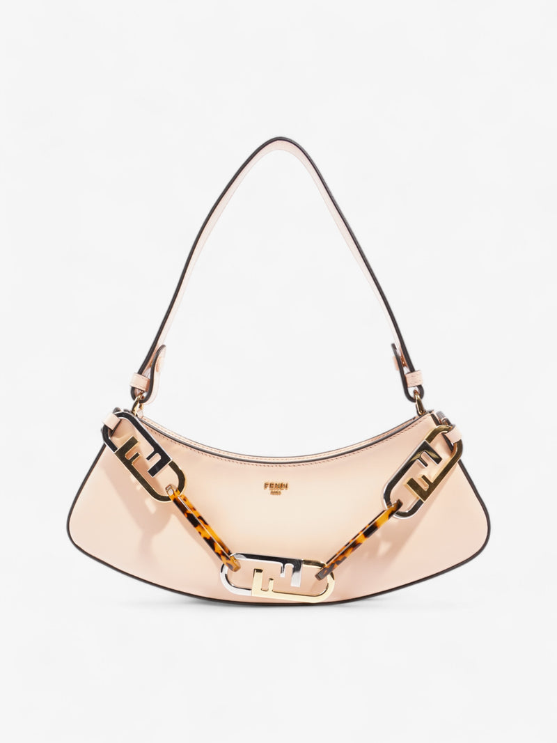  Fendi O Lock Swing Light Rose / Tortoise / Silver Calfskin Leather