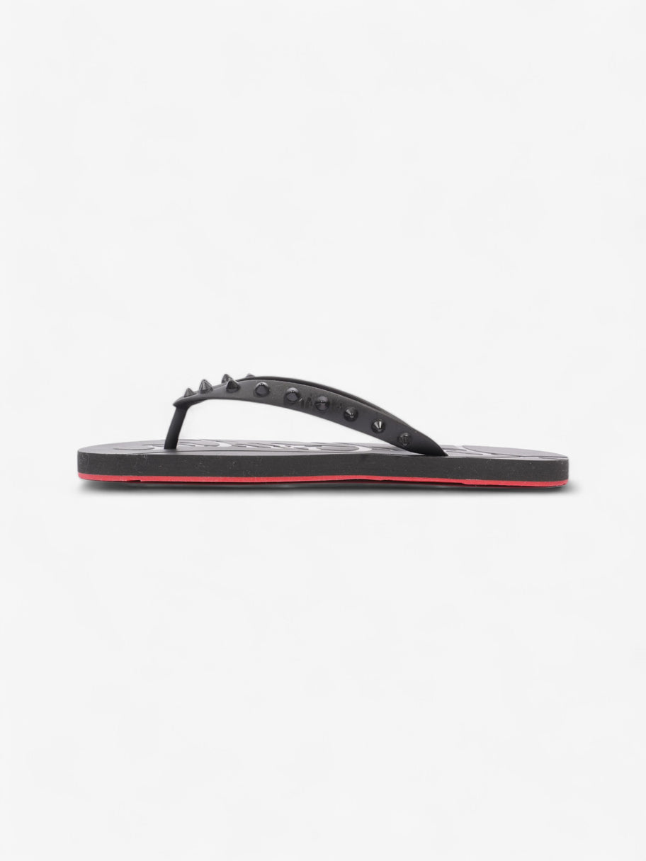 Christian Louboutin Loubi Flip Black Rubber EU 39 UK 6 Image 3