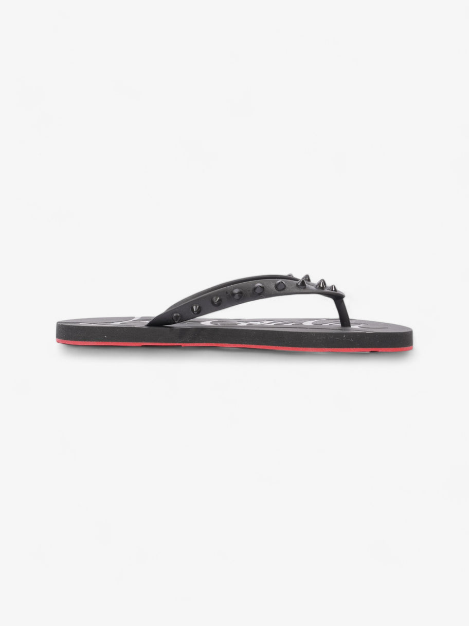 Christian Louboutin Loubi Flip Black Rubber EU 39 UK 6 Image 4