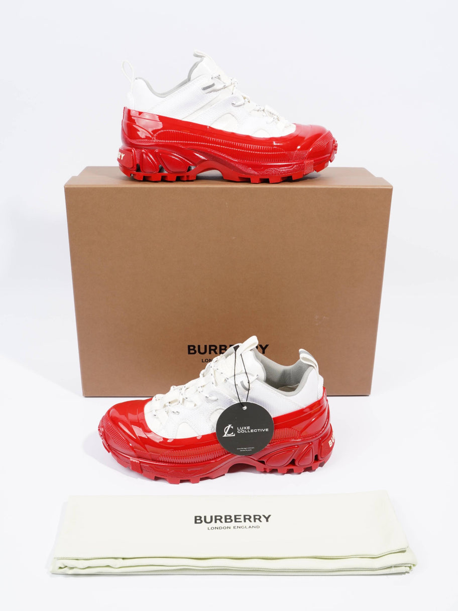 Burberry Arthur White / Red Nylon EU 35 UK 2 Image 9