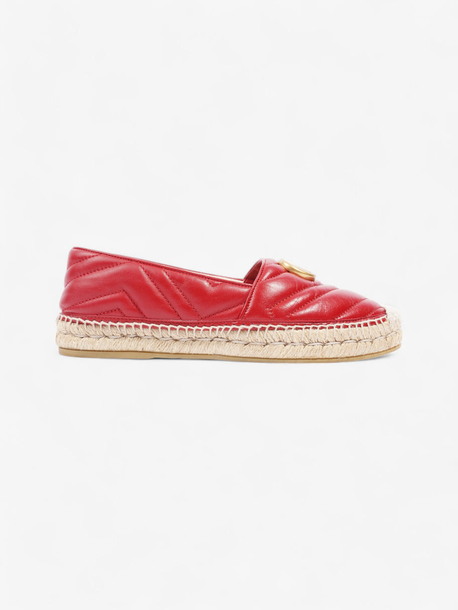 Gucci GG Marmont Espadrilles Red Leather EU 38 UK 5 Image 1