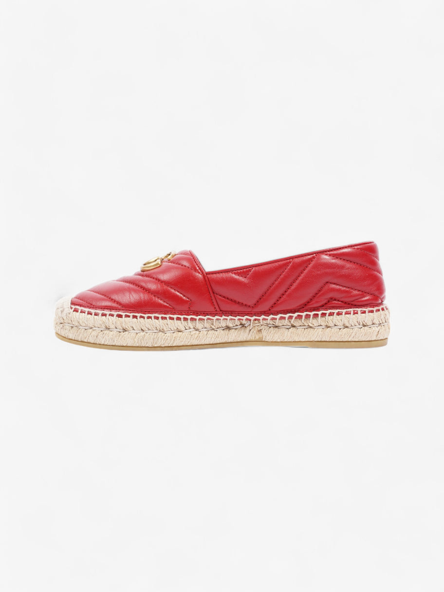 Gucci GG Marmont Espadrilles Red Leather EU 38 UK 5 Image 3