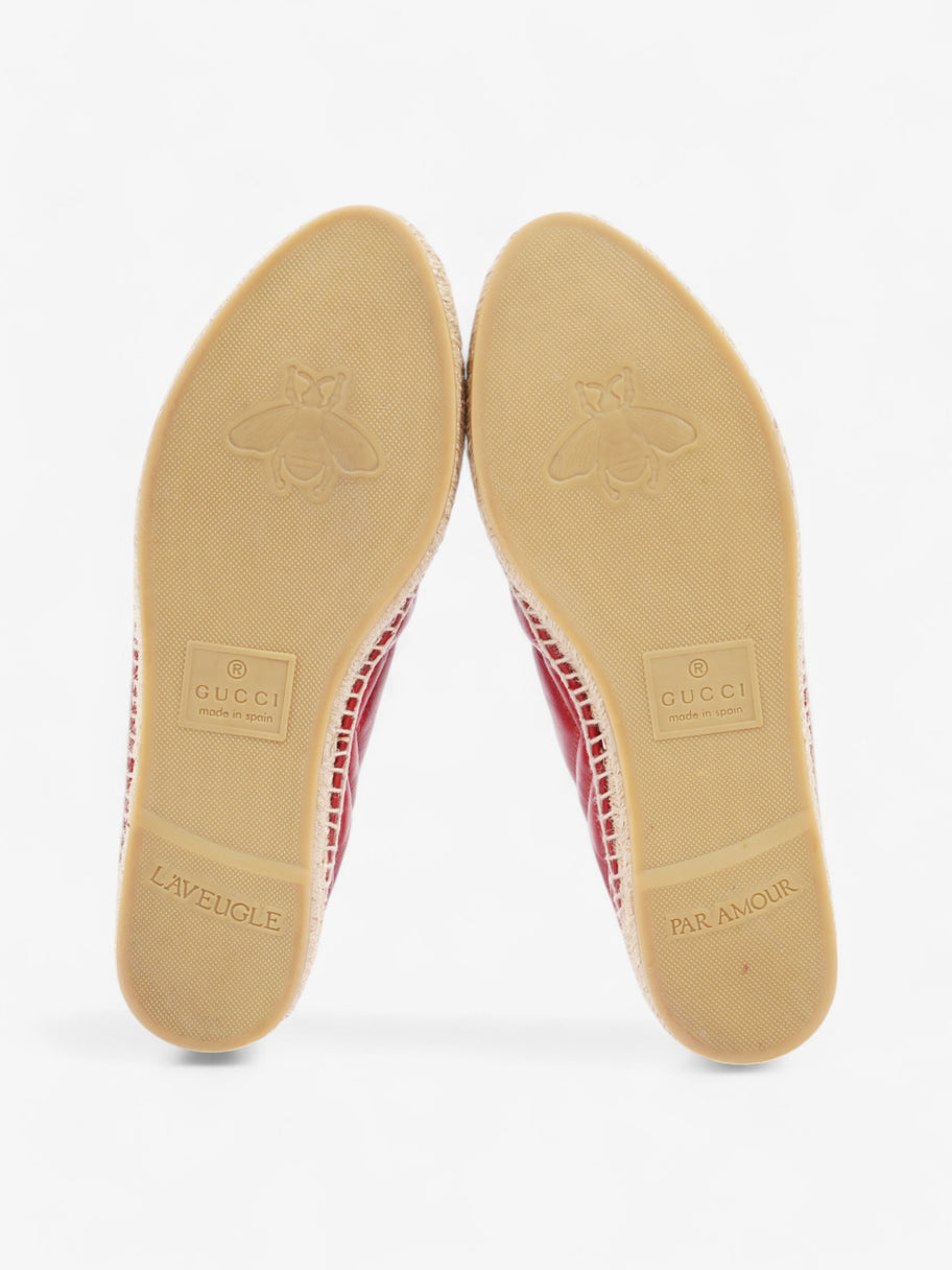 Gucci GG Marmont Espadrilles Red Leather EU 38 UK 5 Image 7