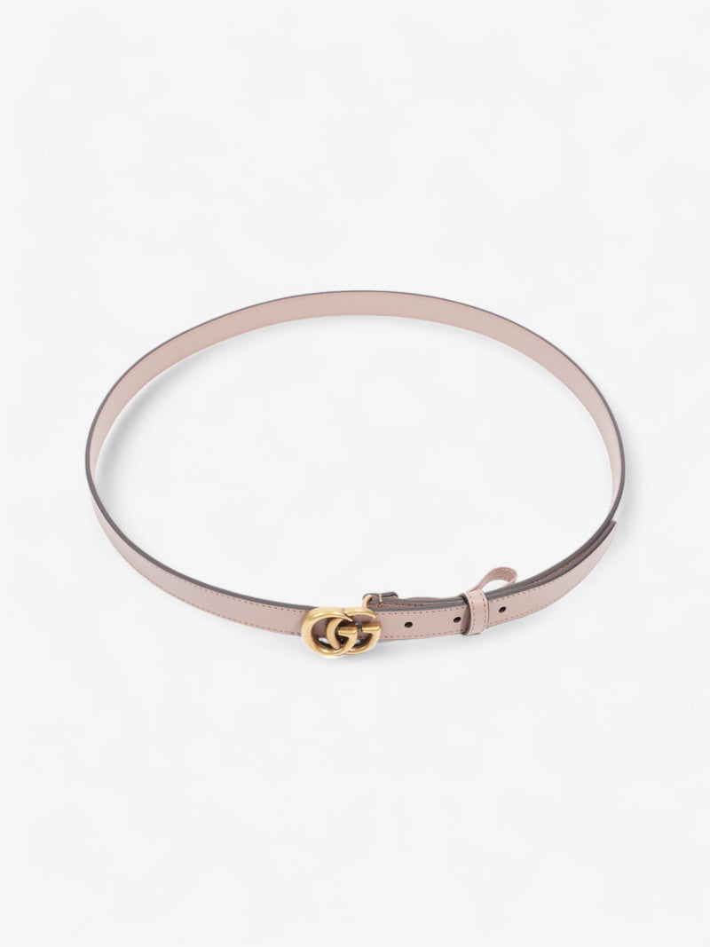  Gucci GG Marmont Thin Belt Rose Beige  / Gold Leather 100cm / 40