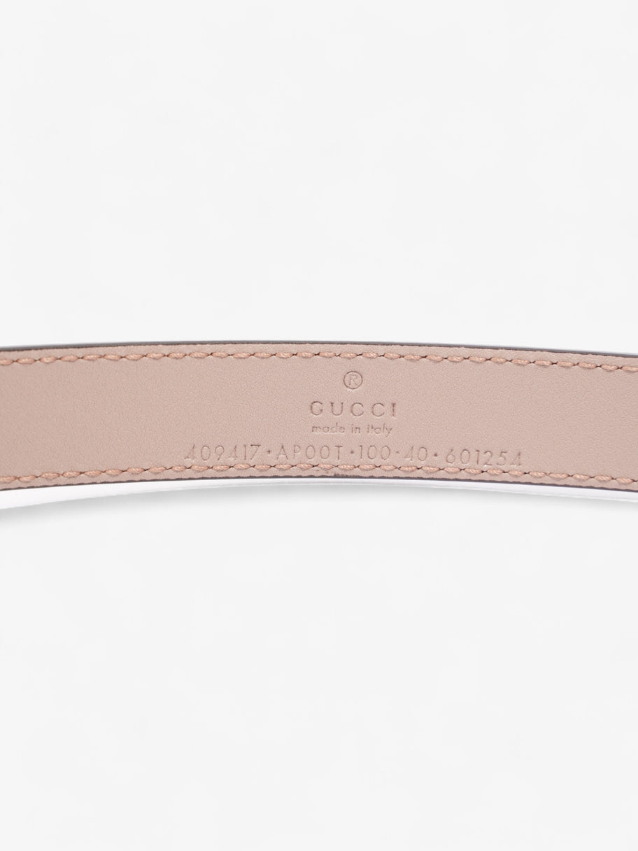 Gucci GG Marmont Thin Belt Rose Beige  / Gold Leather 100cm / 40