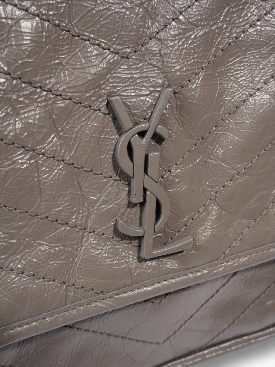 Saint Laurent Niki Grey Calfskin Leather Medium Image 6