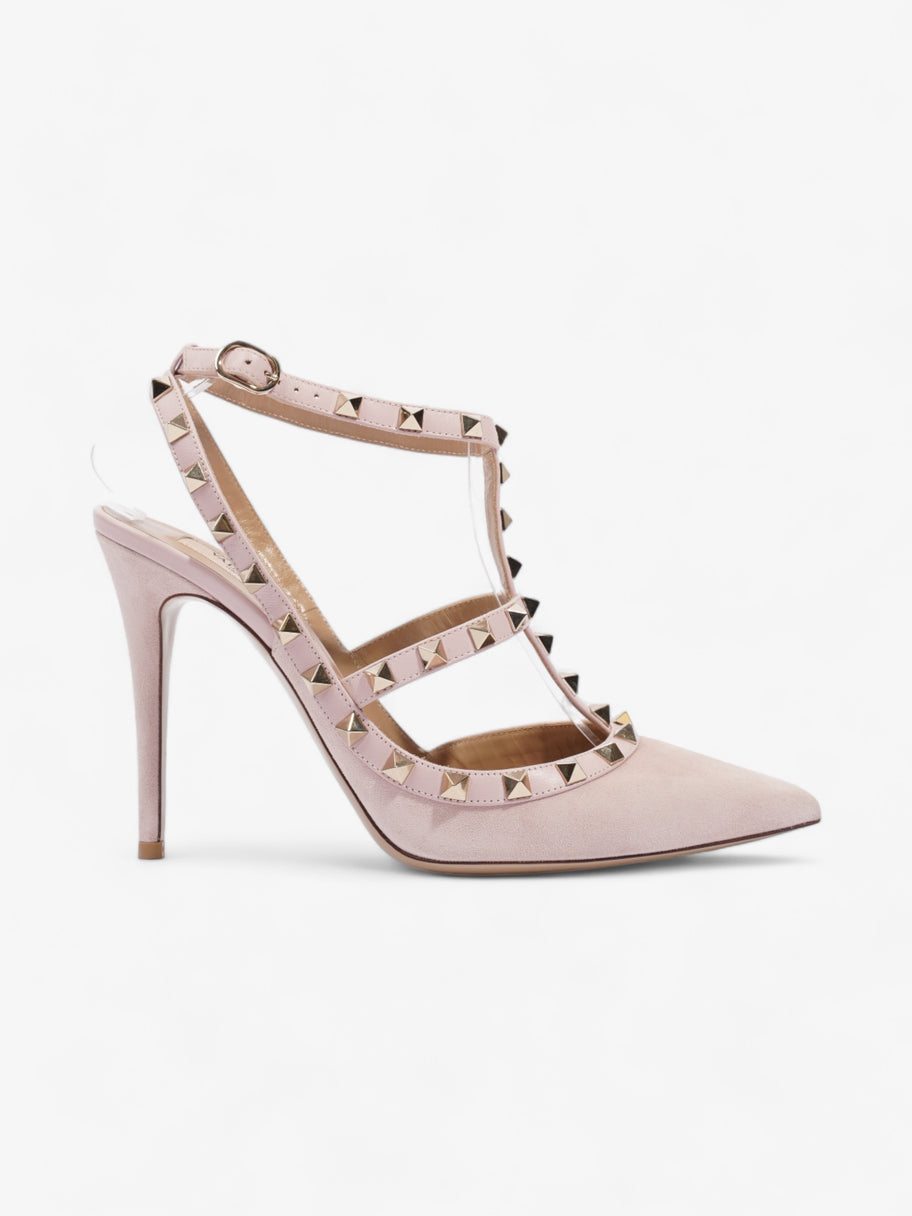 Valentino Rockstud Heels 100mm Light Pink Suede EU 40 UK 7 Image 1