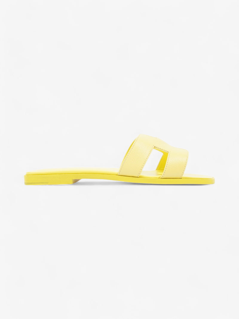  Hermes Oran Sandals Yellow Leather EU 38 UK 5