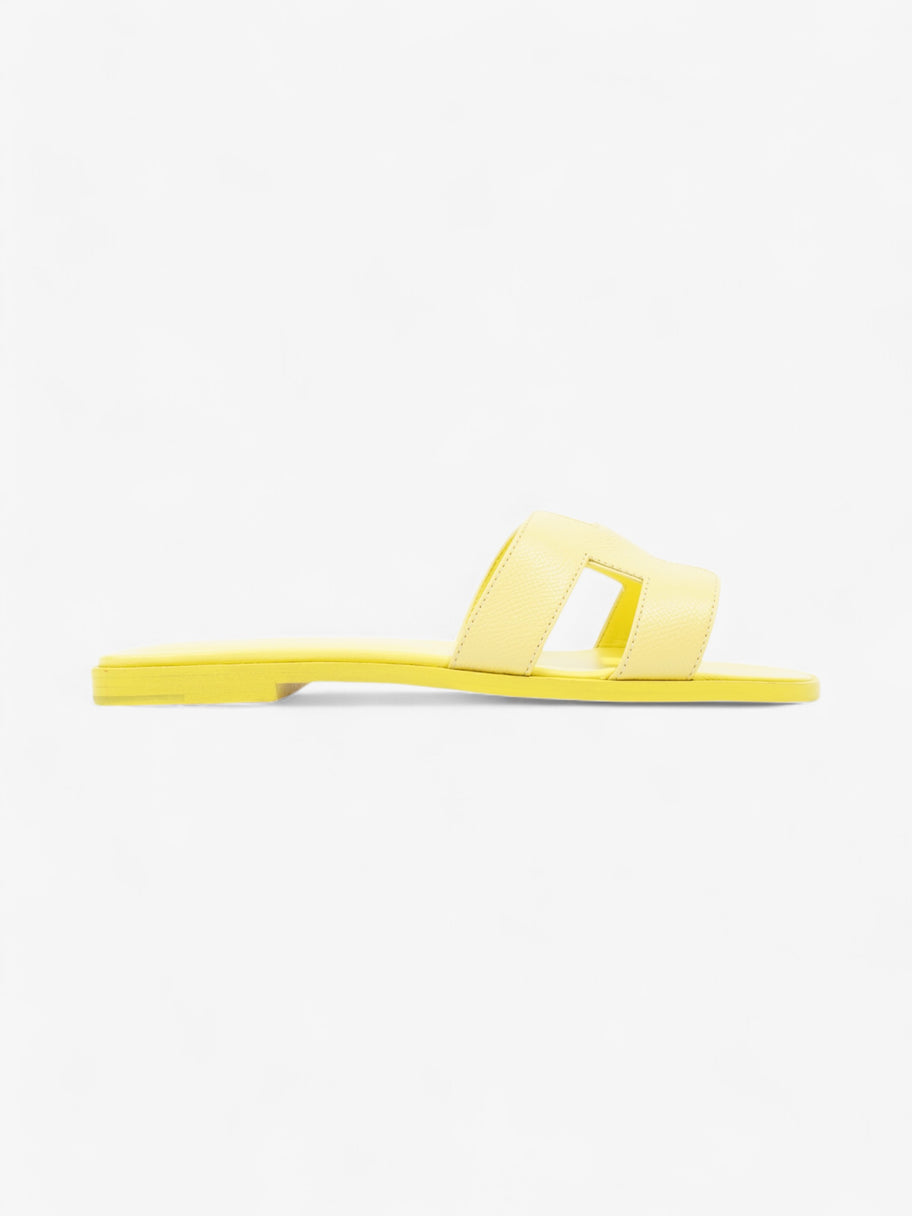 Hermes Oran Sandals Yellow Leather EU 38 UK 5 Image 1