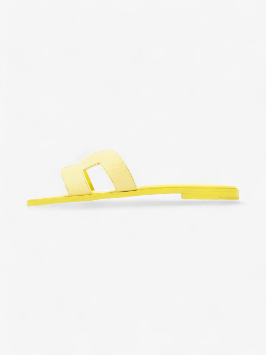 Hermes Oran Sandals Yellow Leather EU 38 UK 5 Image 3