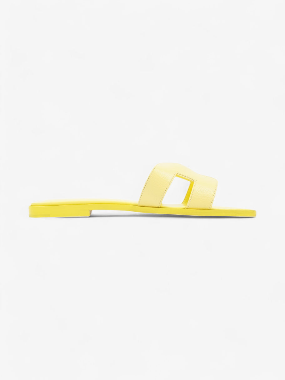 Hermes Oran Sandals Yellow Leather EU 38 UK 5 Image 4