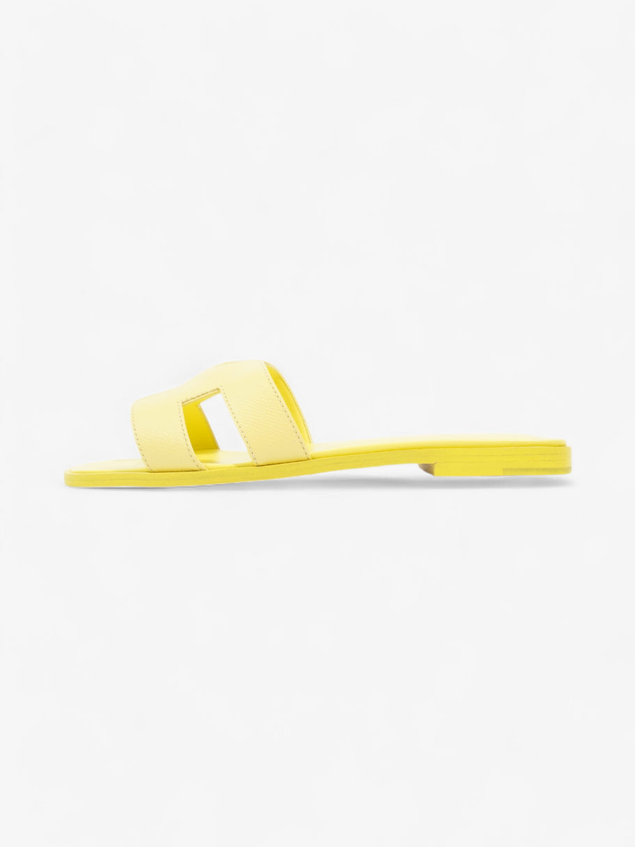 Hermes Oran Sandals Yellow Leather EU 38 UK 5 Image 5