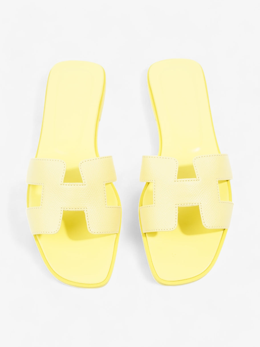 Hermes Oran Sandals Yellow Leather EU 38 UK 5 Image 8