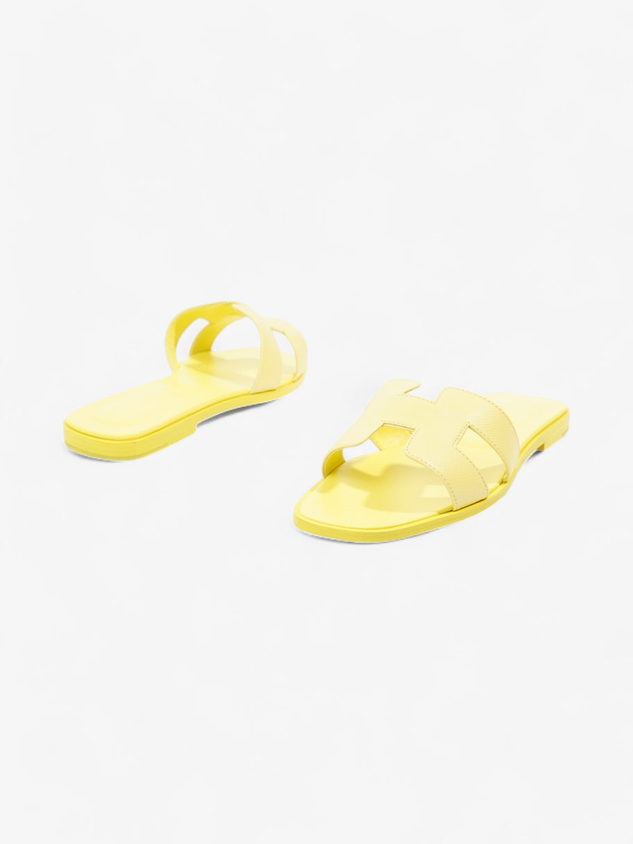 Hermes Oran Sandals Yellow Leather EU 38 UK 5 Image 9