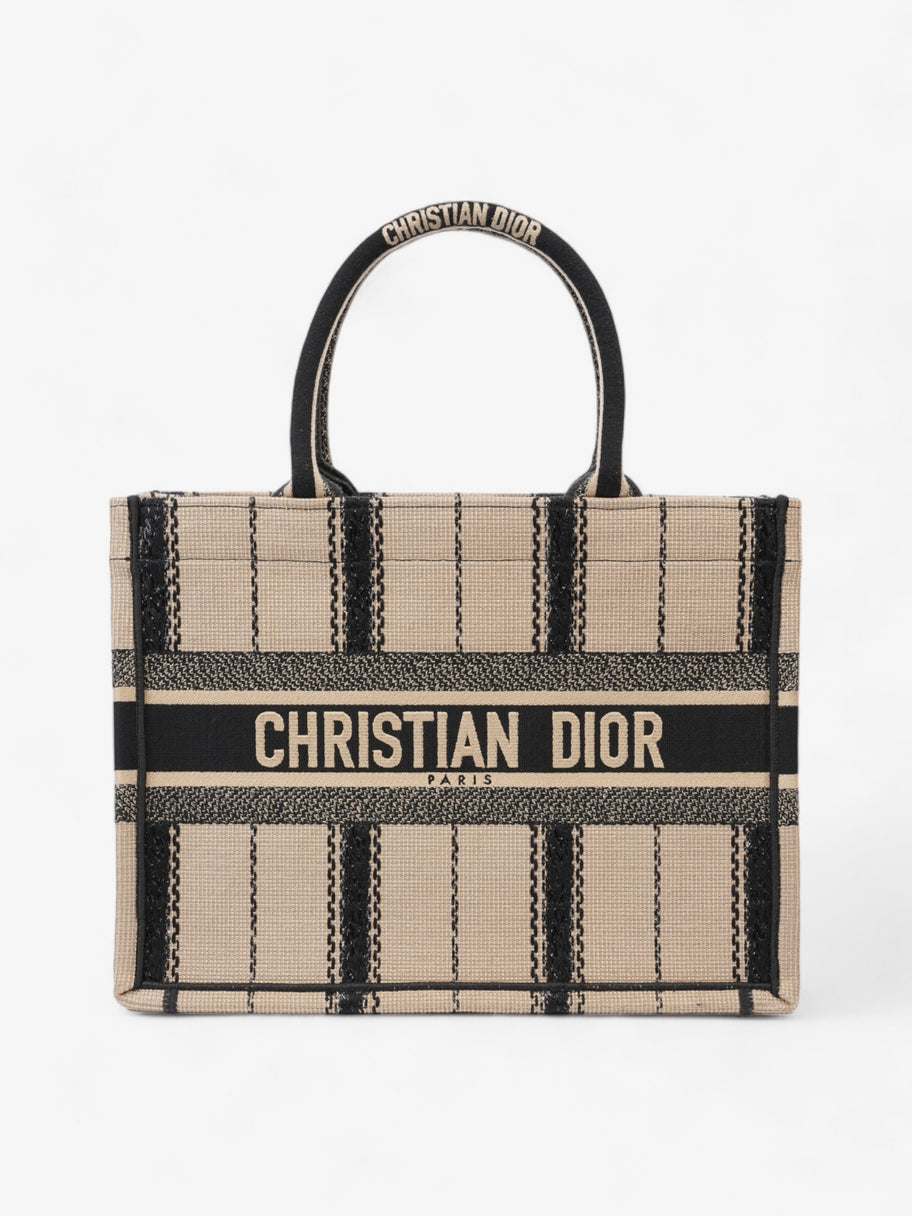 Christian Dior Book Tote Beige / Black Canvas Medium Image 1