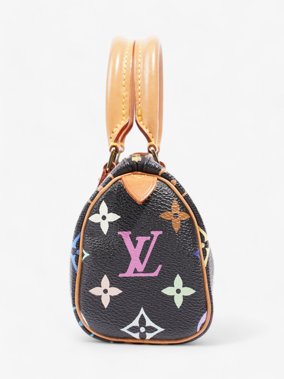 Louis Vuitton x Takashi Murakami Speedy Black / Monogram Multicolour Coated Canvas Nano Image 3