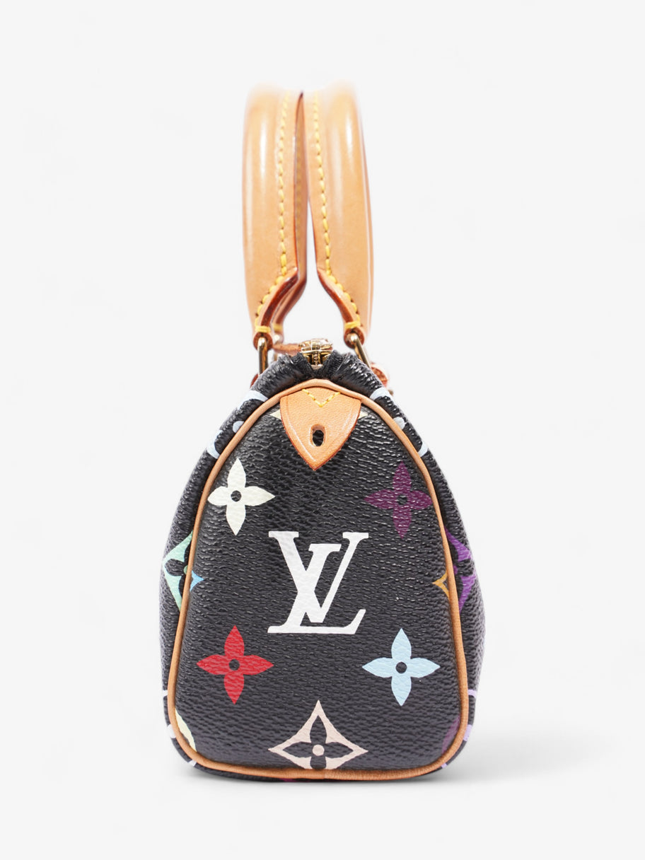 Louis Vuitton x Takashi Murakami Speedy Black / Monogram Multicolour Coated Canvas Nano Image 5